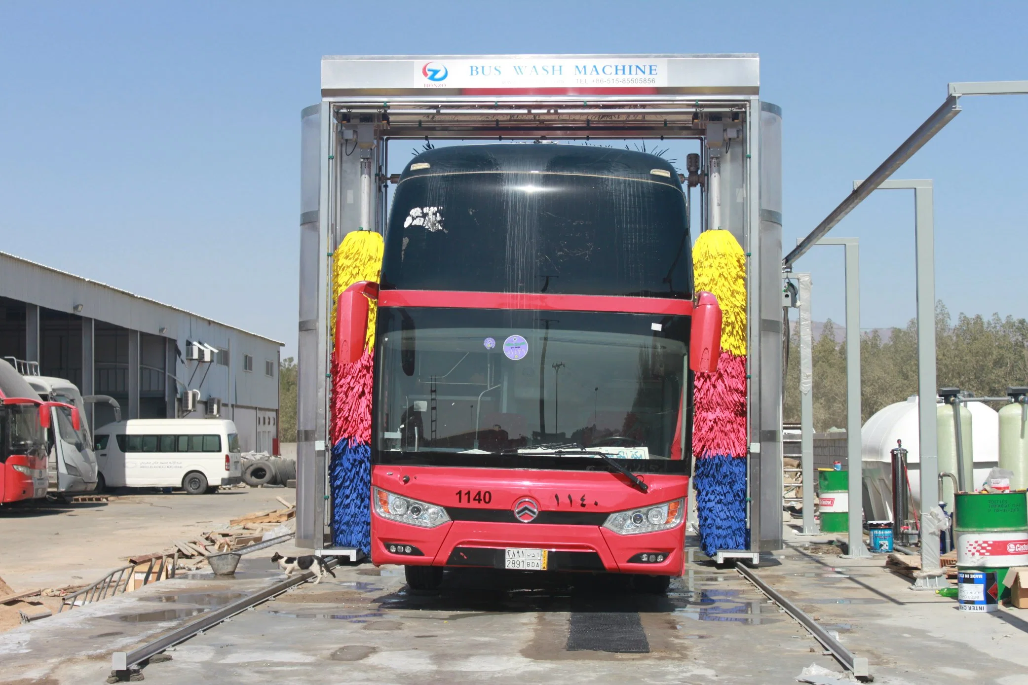 Entièrement automatique machine à laver de bus et de chariot mobile de prix 3 balais