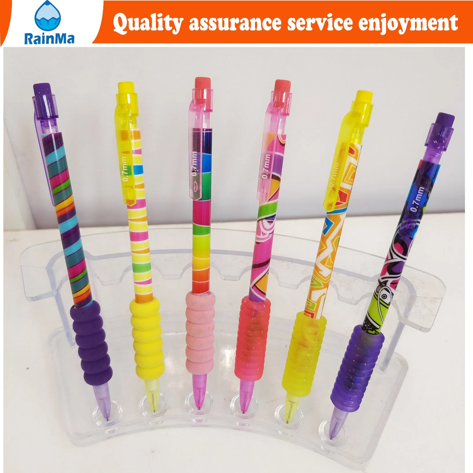 Custom Colored Logo Plastic Mechanical Pencil for Stationery Promotion