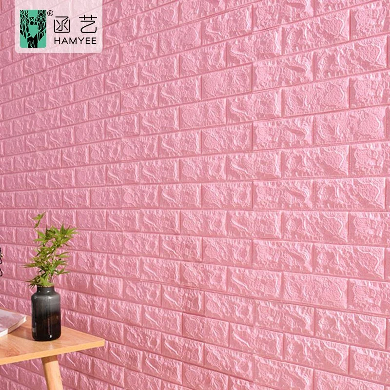 Cheap Wallpaper Wholesale/Supplier Home Decor Waterproof Moisture White PE Foam 3D Self Adhesive Wall Stickers Brick Pattern