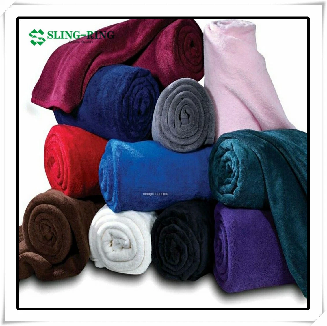 Wholesale/Supplier Custom Rolled up 100% Polyester Plush Backing Sherpa Throw Fleece Baby Blanket for Toddler Baby Children