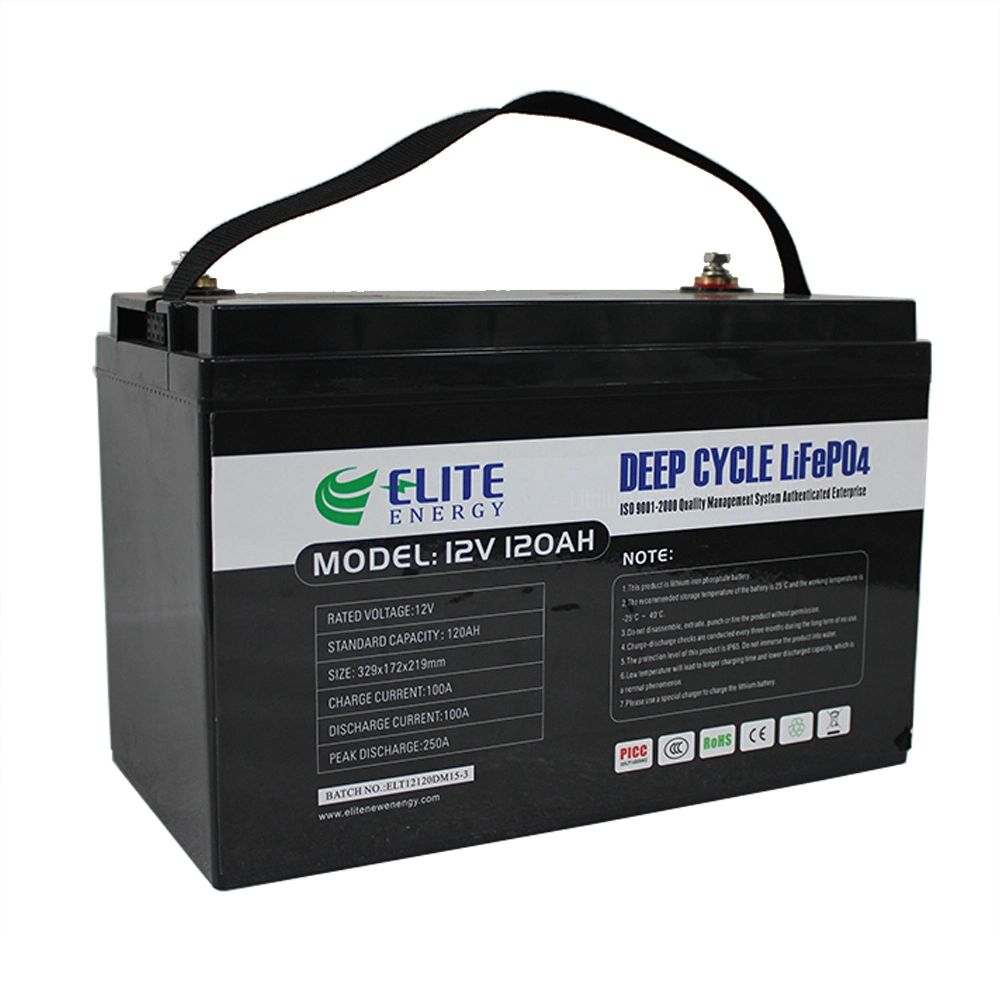Elite High Laderate 100A LiFePO4 Akku 12V 120ah Lithium-Batterie 3 Jahre Garantie Li-Ion-Akku
