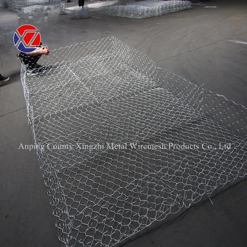 245g Min Fully Galvanized Hexagonal Gabion Wire Mesh Wall