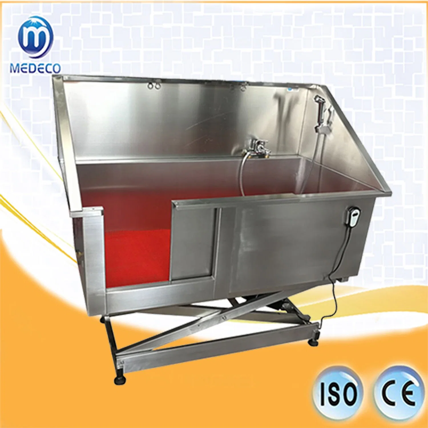 Veterinary Instrument All Stainless Steel Electric Lift Pet Bathing Pool Mex-06