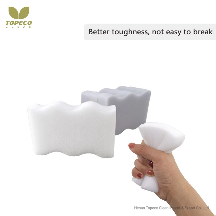 Topeco White Wave Shaped Household Cleaning Magic Sponge