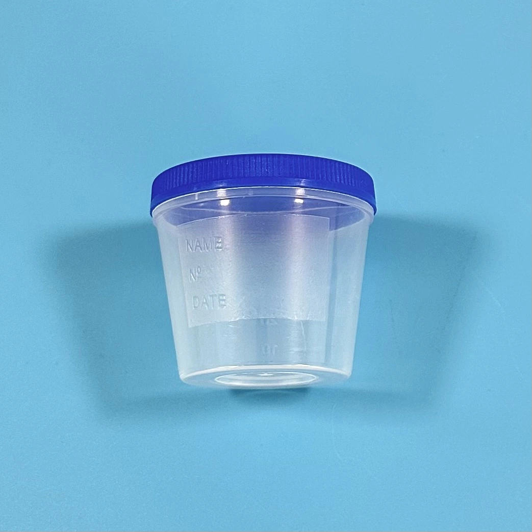 Lab Plastic Disposable Medical Urine Specimen Cup Sterile 40ml with Lid