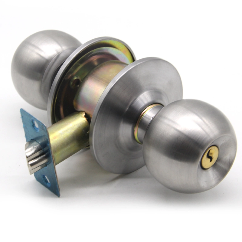 Interior ISO Cerraduara De Pomo Brass Stainless Steel Cylindrical Tubular Handle Lever Knob Lock