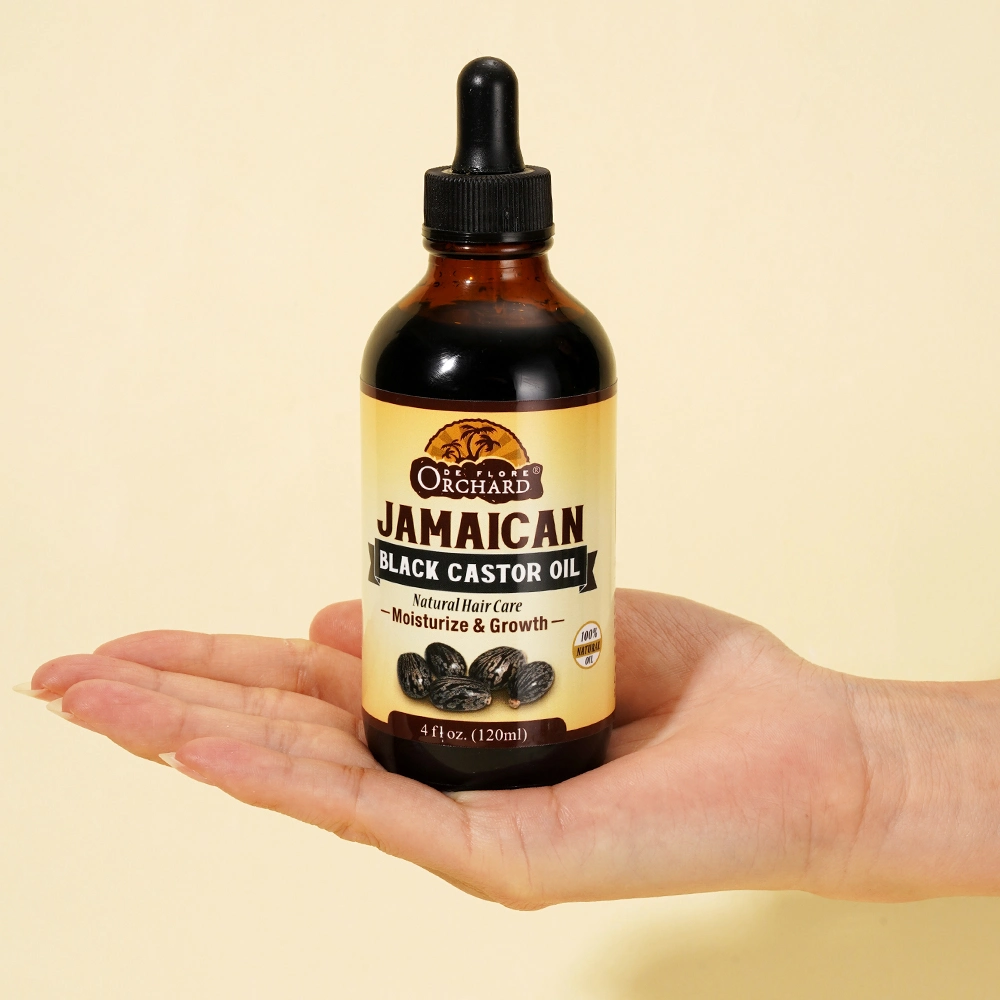 زيت Castor الأسود الجامايكي المضغوط بنسبة 100% Pure and Cold العضوية لنمو الشعر