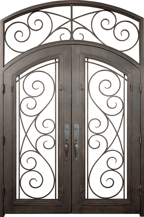 Popular Security Swing Wrought Iron Exterior Door for Home