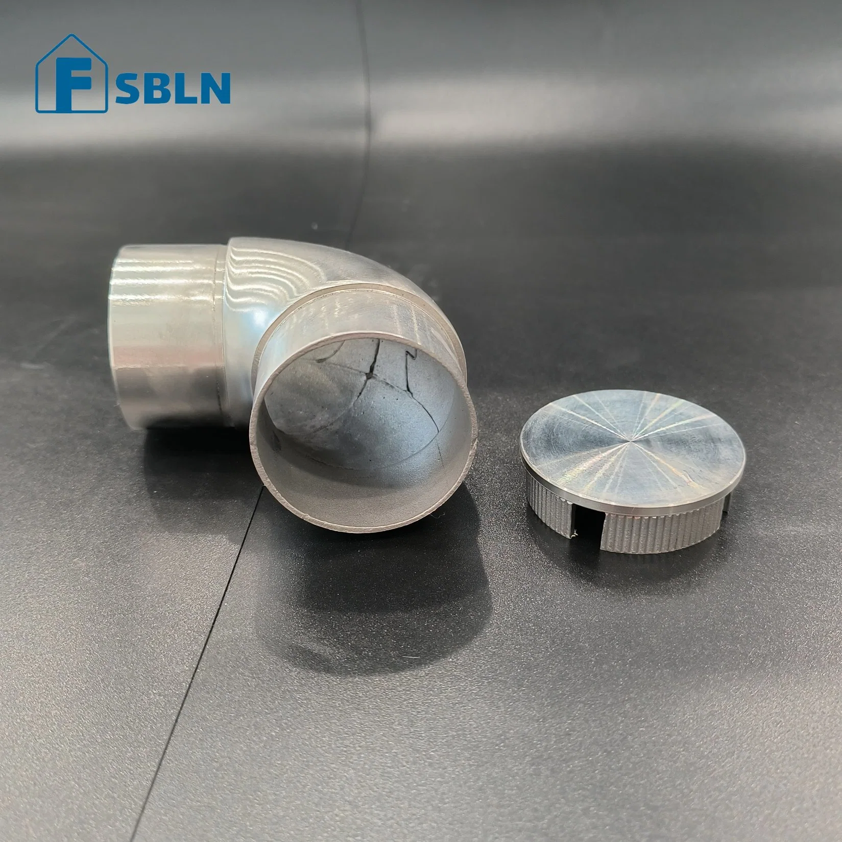 Bln Glass Door Handrail Connectors - Stainless Steel