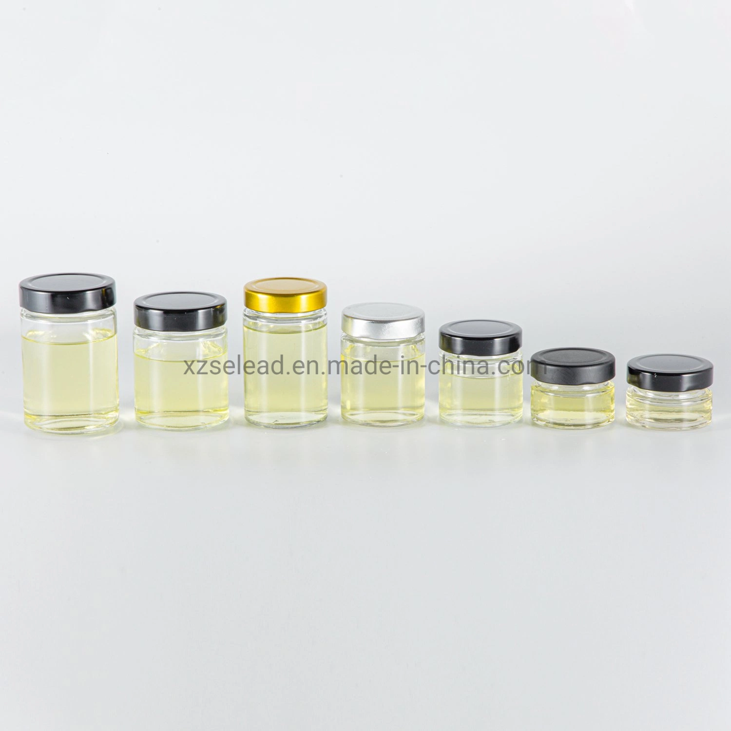 Straight Side Ergo Glass Packing Snacks Baby Food Jar with Deep Lid 35ml 100ml 380ml 730ml Honey Glass Jar