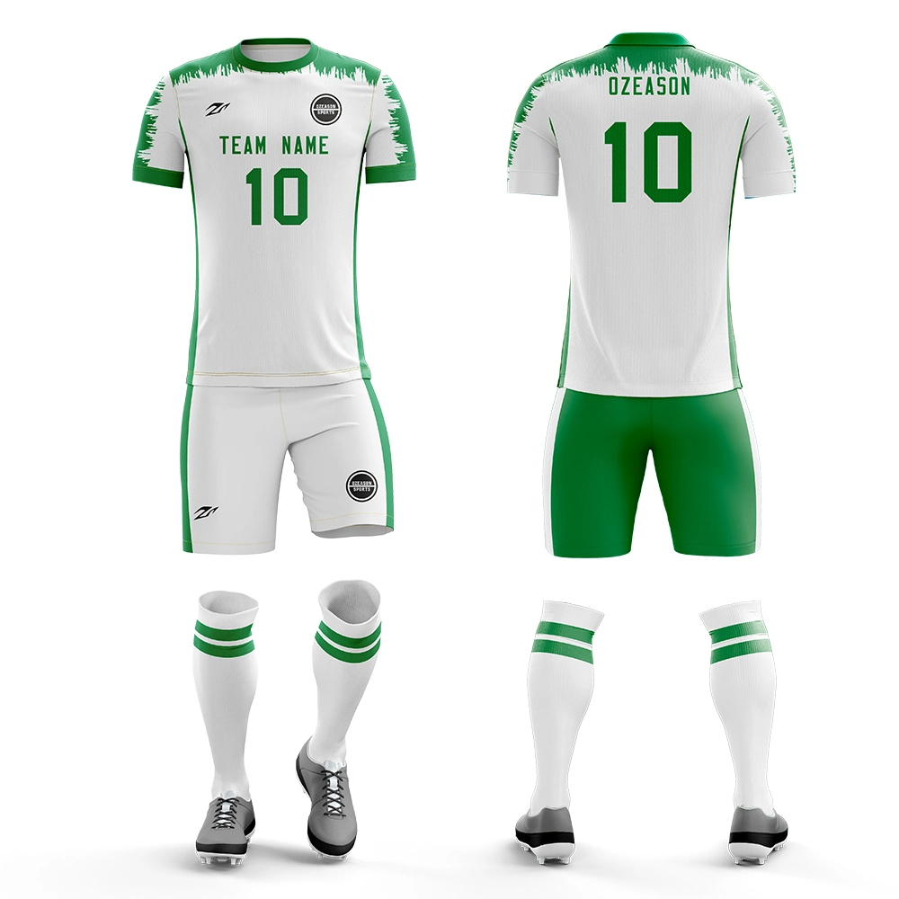 Benutzerdefinierte Hochwertige Fußball-Jersey-Set Druck Design Blank Fußball Fußballuniform