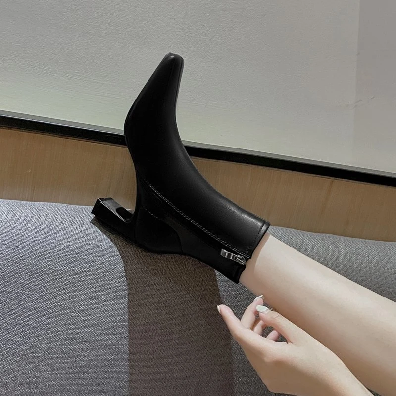 Zonxan China's Shoes Supplier Женская кожа на высоких каблуках