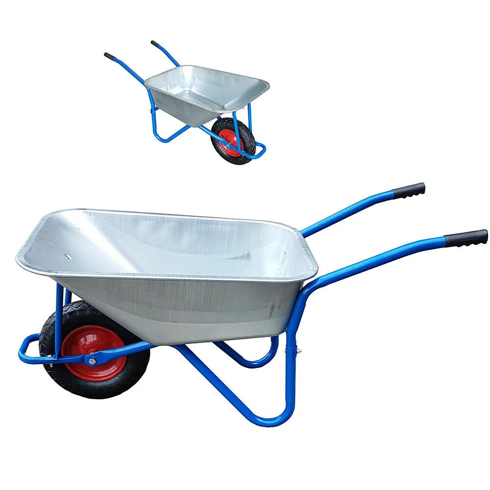 Wb5009g Heavy Duty Wheelbarrow Wheel Barrow with Load 120kg 75L 4.00-8 Inch Pneumatic Wheel for Garden Construction