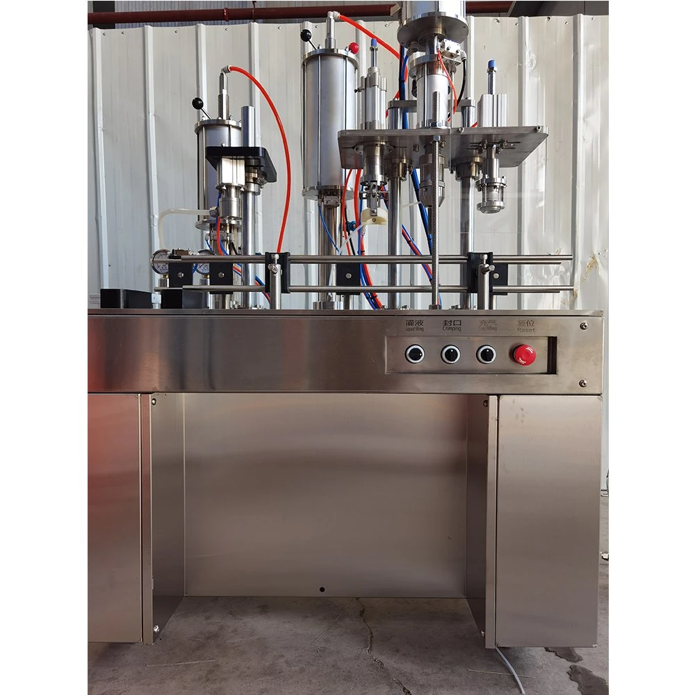 Under Cup Vacuum Refrigerant Freon R134A Aerosol Filling System for Tin Plate Cans