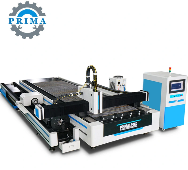 Máquina de Corte a Laser de Fibra para Chapas de Metal ou Tubos de Aço Inoxidável, Alumínio e Cobre.