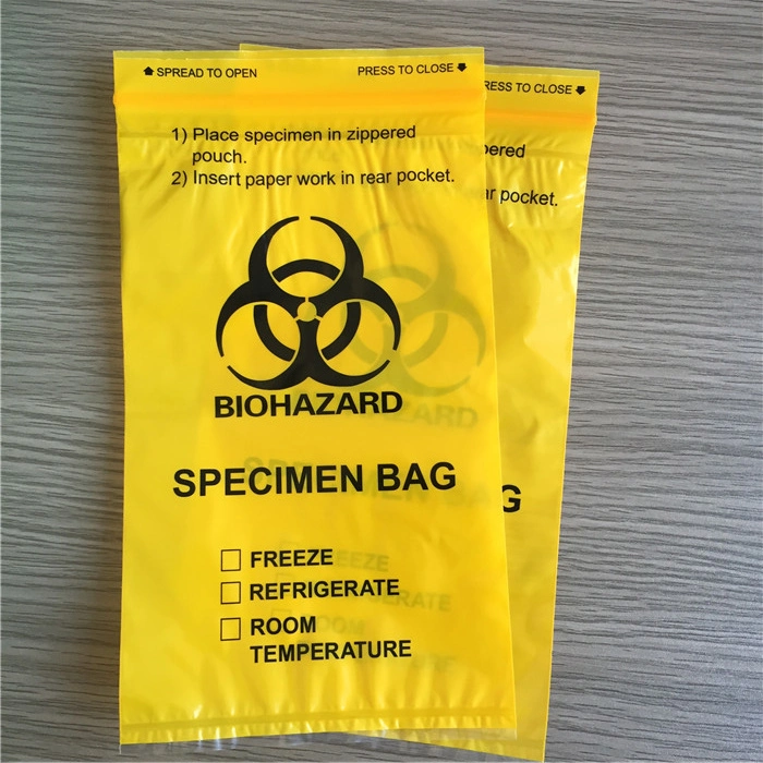 Medical Packing Ziplock Sealing Plastic Lab Pathology Biohazard Specimen Transport Ba