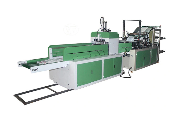 Professional Manufacturer High Quality Double Lines Automatic Rolling on Bag Making Machine for Flat Bags in Supermarket