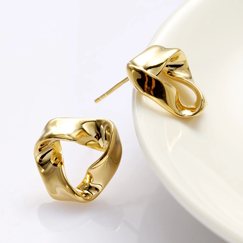 Rendimiento de alta calidad/alto costo de S925 Astilla Real Stud Earrings para las mujeres no color oro fundido