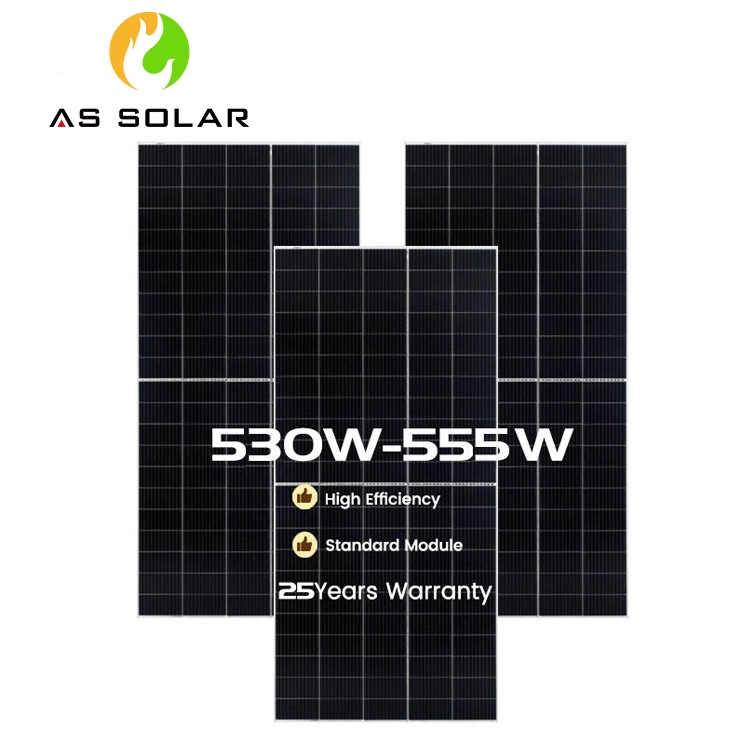 Sliver Black Frame Mono Perc 530W-550W Solar Panel Module Solar System