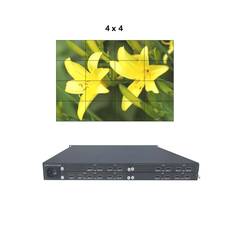 4X4 3X3 2X4 16 Kanäle 4K 8K zeitlich beschränktes Angebot HD HDMI Videowand-Controller für Videoprojektoren