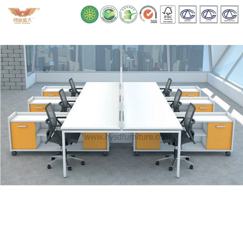 New Commercial Office Wooden Workstation Desk for 4 People