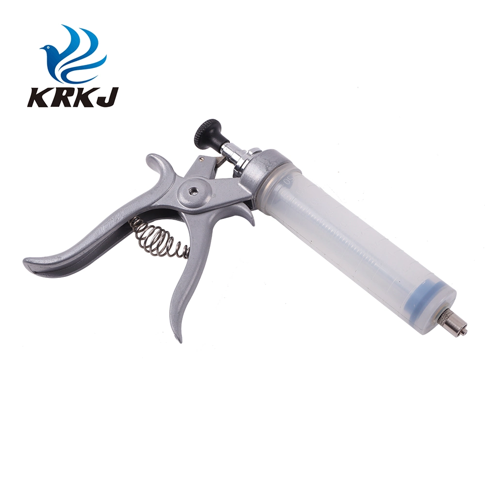 Veterinary Cow Cattle Pistol Continuous Syringe with Metal Handle