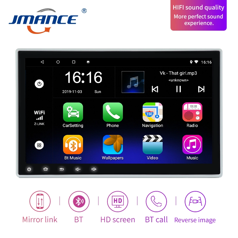 Universal 10 Inch Bluetooth 1 DIN Car DVD Player with Screen Touch Screen GPS Radio Car Video