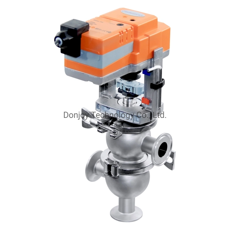 FDA Stainless Steel Divert Seat Valve with Stainless Steel Actuator