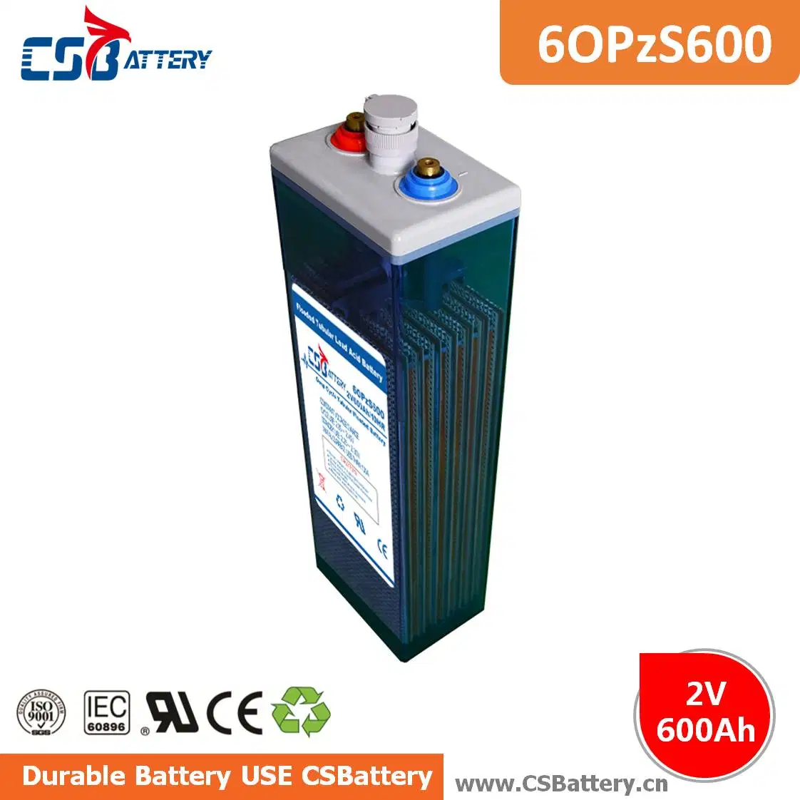 Csbattery 2V 350ah batería tubular de potencia inundada OPZS para Automoción/arranque de motor/Herramientas de energía/Panel solar/AAA