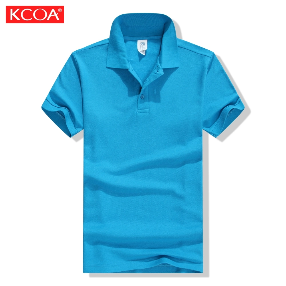 Hot Sale Blue Plain Custom 100 Cotton Mens Polo T-Shirt