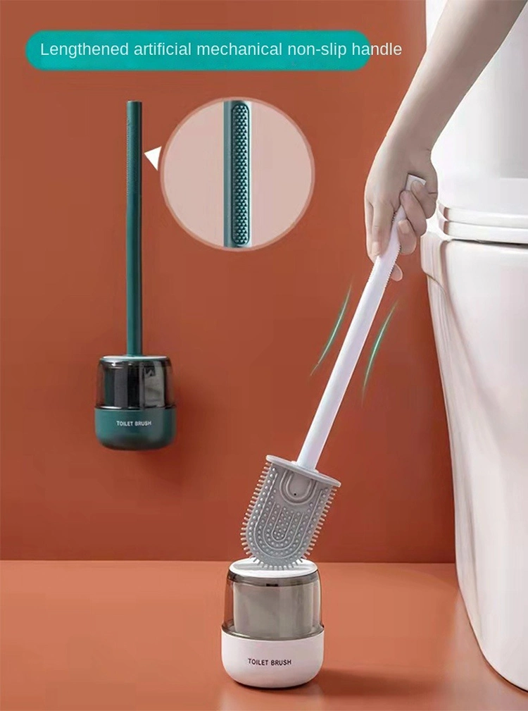 Appareil de nettoyage ménagers brosse wc pour salle de bains facile à nettoyer la tête de brosse brosse wc