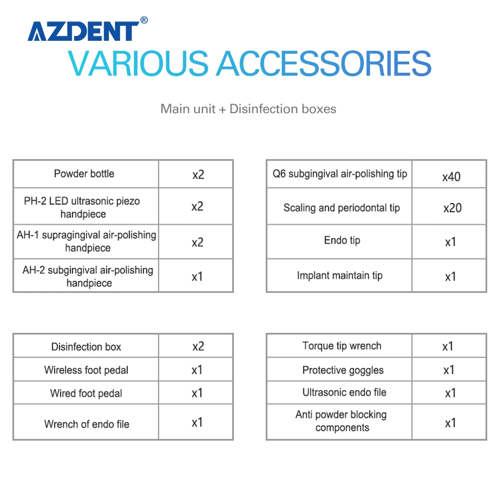 Azdent Hot Sale Dental Periodontal Ultrasonic Scaler with Air Polisher with CE