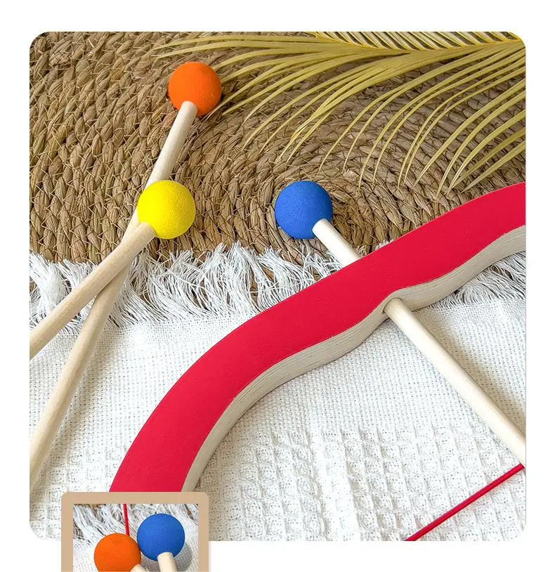 Hand-Made Wooden Educational Games Kids Arrow Shooting Toys Set for Eyes&Hand Exercise