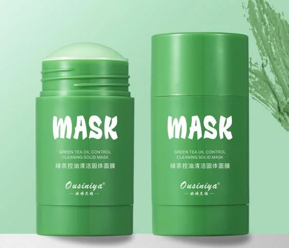 Green Tea Oil Control Cleansing Solid Mask Remove Blackhead Acen Facial Mask