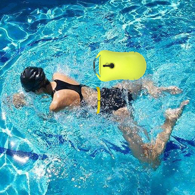 PVC Waterproof Learning Swimming Backpack Kayak Inflatable Flotation Bag Life Buoy