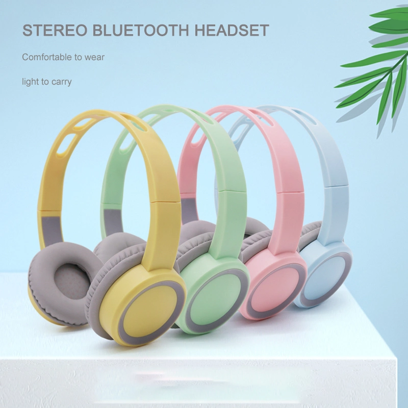 Multicolor Children Bluetooth Headset Foldable Stereo Wireless Headphone