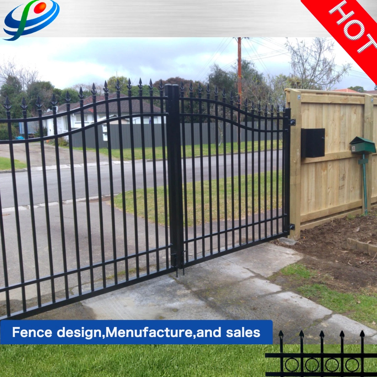 Aluminium Metal Casement/Sliding Window/Door Iron Grill Design/Main Gate Door Building Material