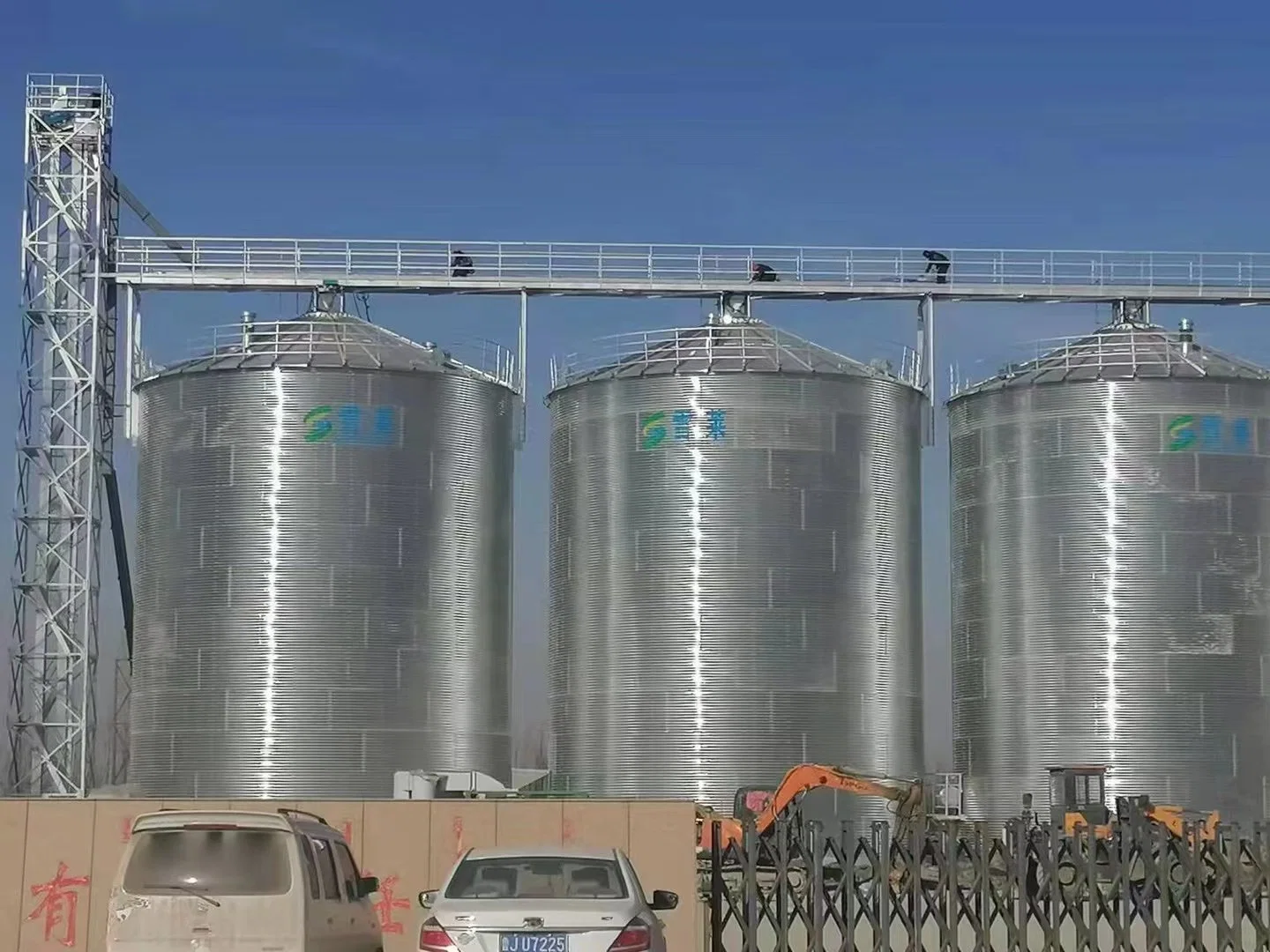 Flat Bottom Silos 1000 5000 10000 Tons Assembly Galvanized Steel Silo Soybeans Rice Corn Grain Storage Silos