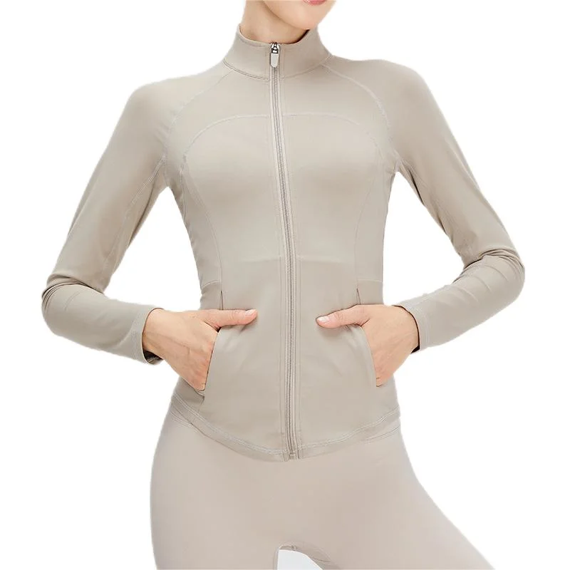Activewear Seamless Ladies Gym Jacket Long-Sleeve Yoga Fitness Women Sports Wear