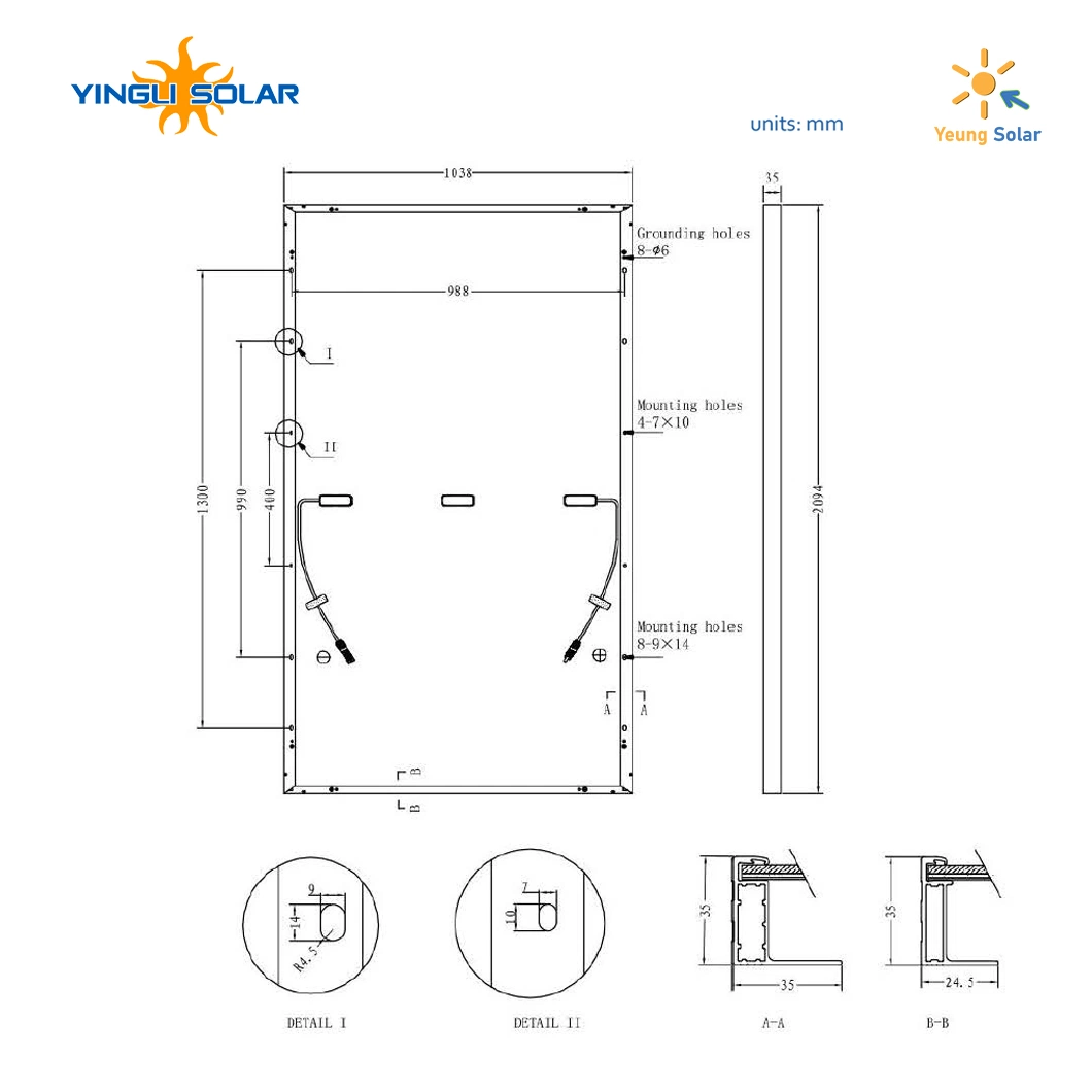 Mejor calidad buen Precio nivel 1 Yingli 435W 440W 450W Mono Solar Panel módulo Solar sistema de Energía Solar proyecto con CE, TUV.