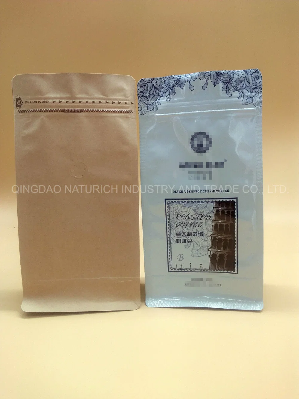 Coloque a película de alumínio 1 lb saco de embalagem de café Mylar em plástico Bolsa
