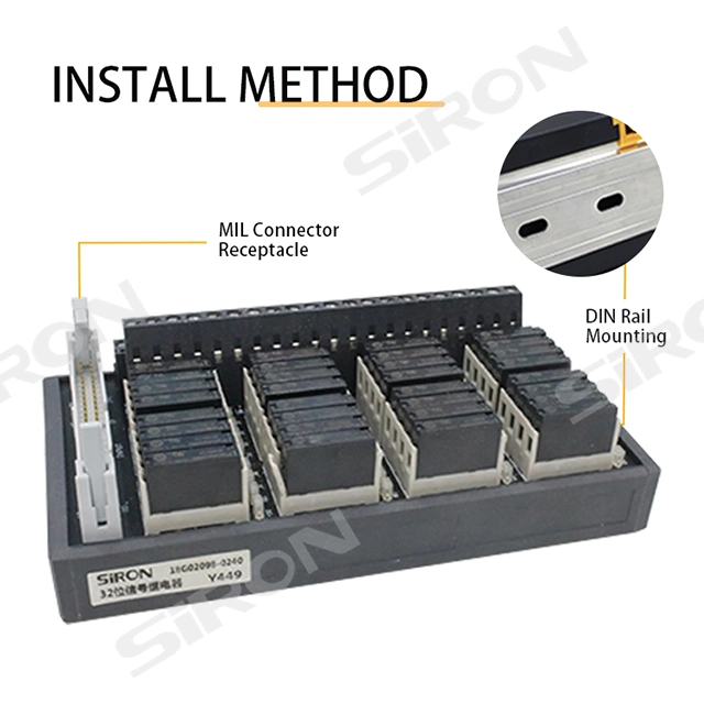 Siron Y449 Mil Plug Connection NPN/PNP Corresponding 32 Channel Wide Base Type Signal Relay Module