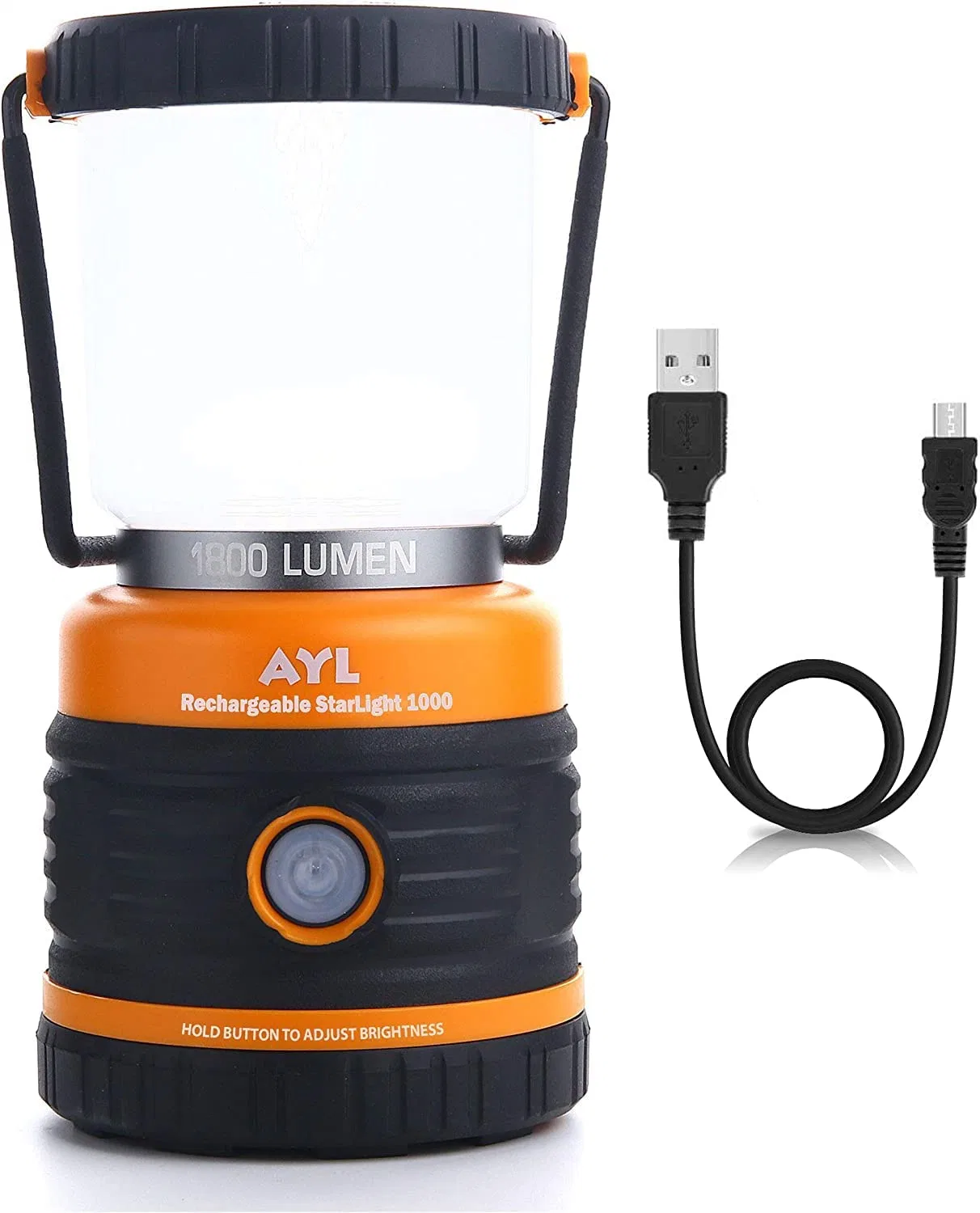 Candeeiro LED para exterior recarregável com lanterna perfeita à prova de água USB IP44 Luz LED de campismo com lanterna para situações de emergência