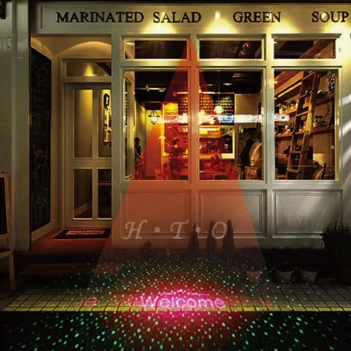 Custom Cheap Price Outdoor Doorway Green Welcome Laser with Red Star Light Projector