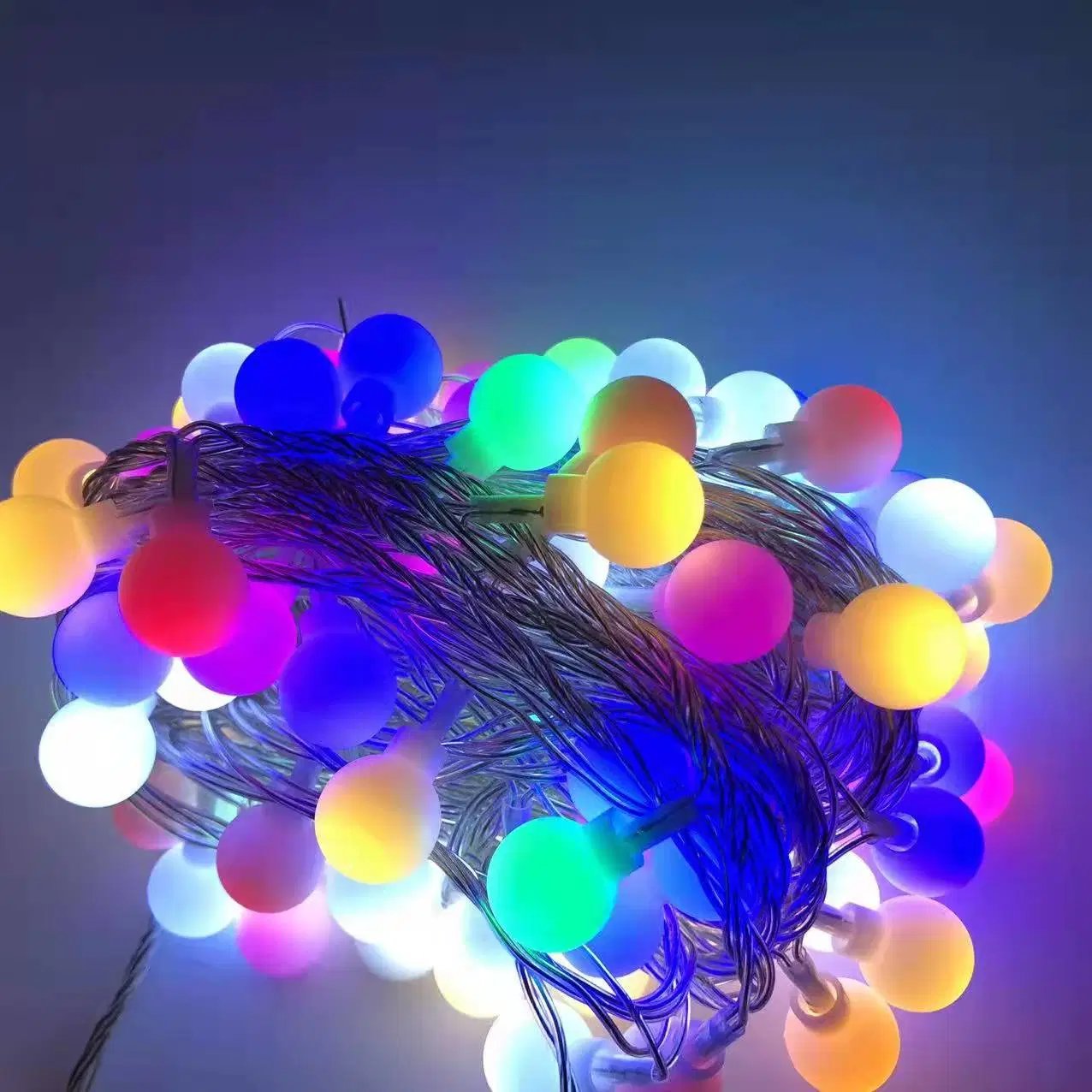 2022 LED Light String Christmas Day Decorative Color Lights Outdoor Camping Atmosphere LED Small Color Lights LED Ball Lamp String LED Bulb String Light