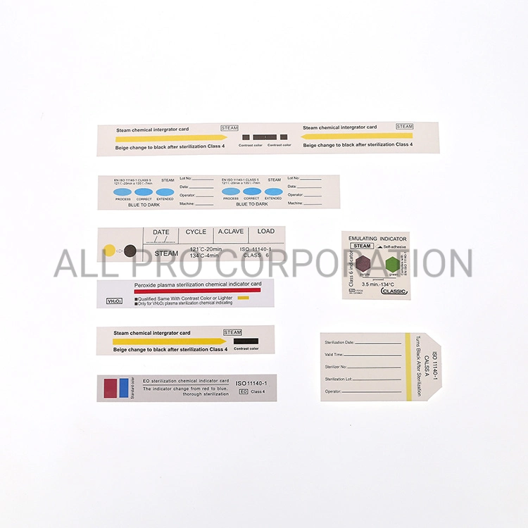 بطاقة شريط مؤشر تعقيم البخار أو الأوتوكلاف