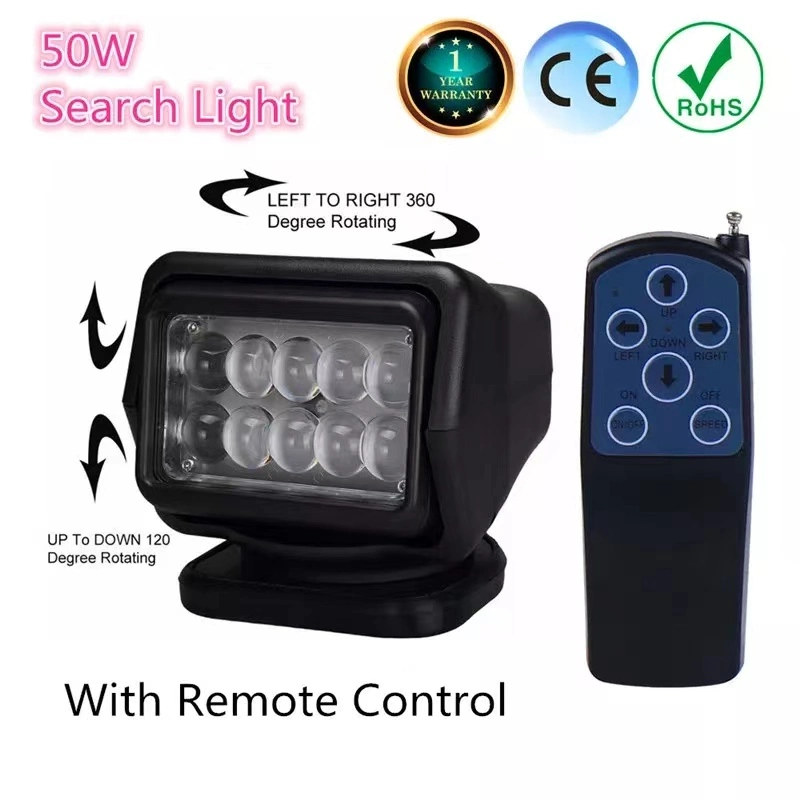 off Road Search Light LED 50W Remote Control LED Search Light Work Light