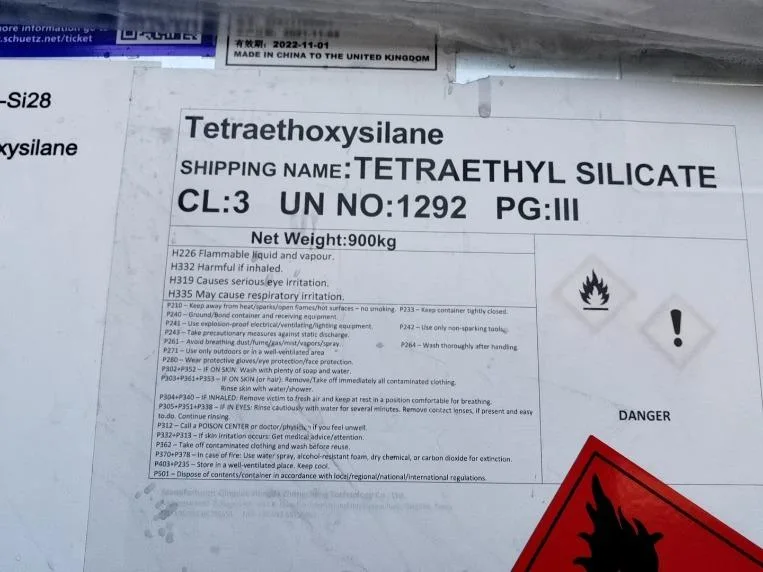 Etil Polissilicato 28 Tetraetilo de silicato de silicato de etilo