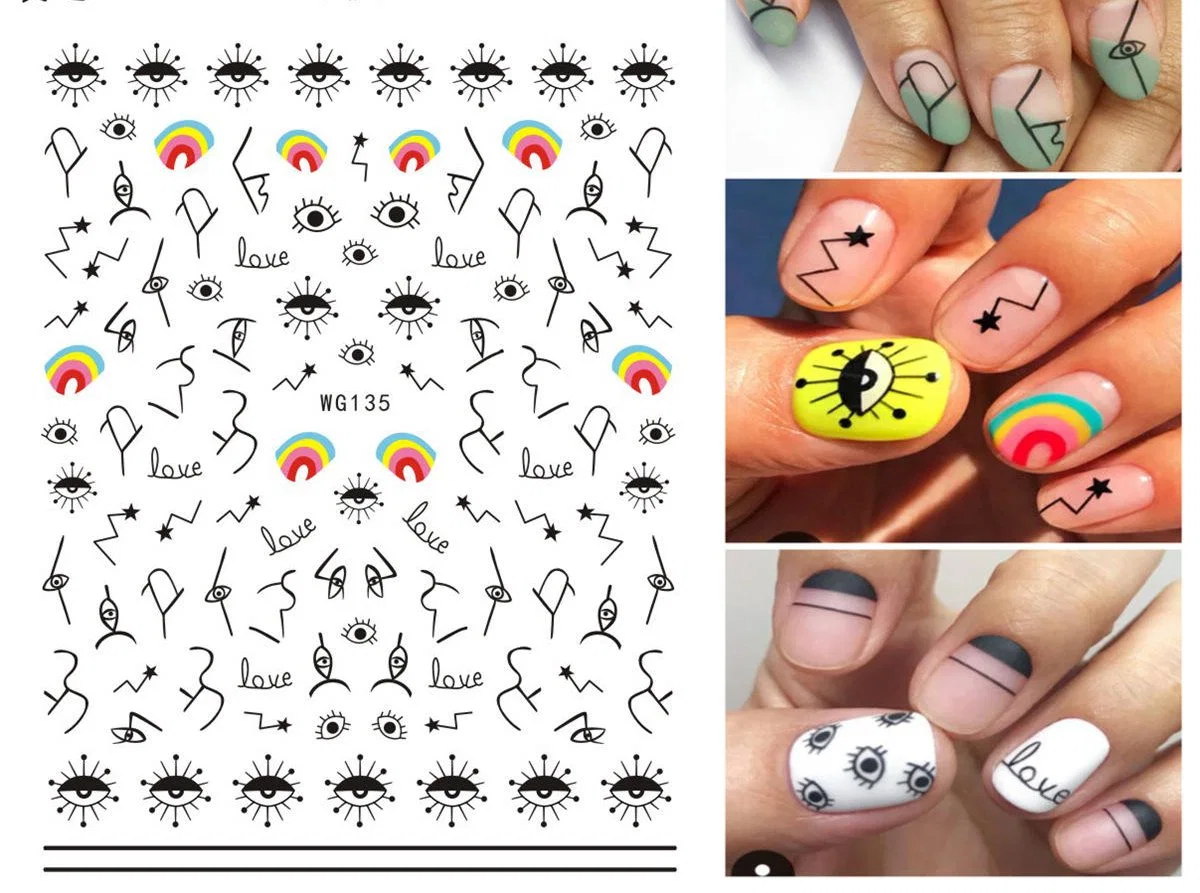 Self-Adhesive Nail Stickers for Nail Glitter Decoration