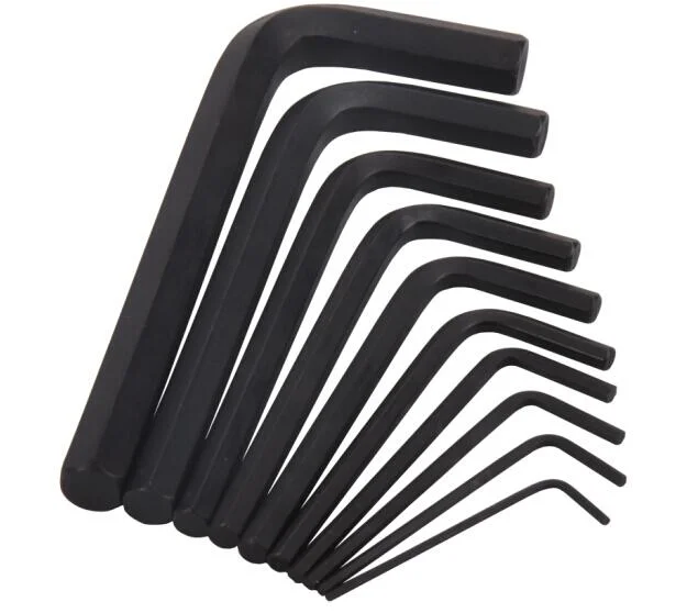 Les outils à main en acier au carbone vélo Noir 10pcs Jeu de clés Allen